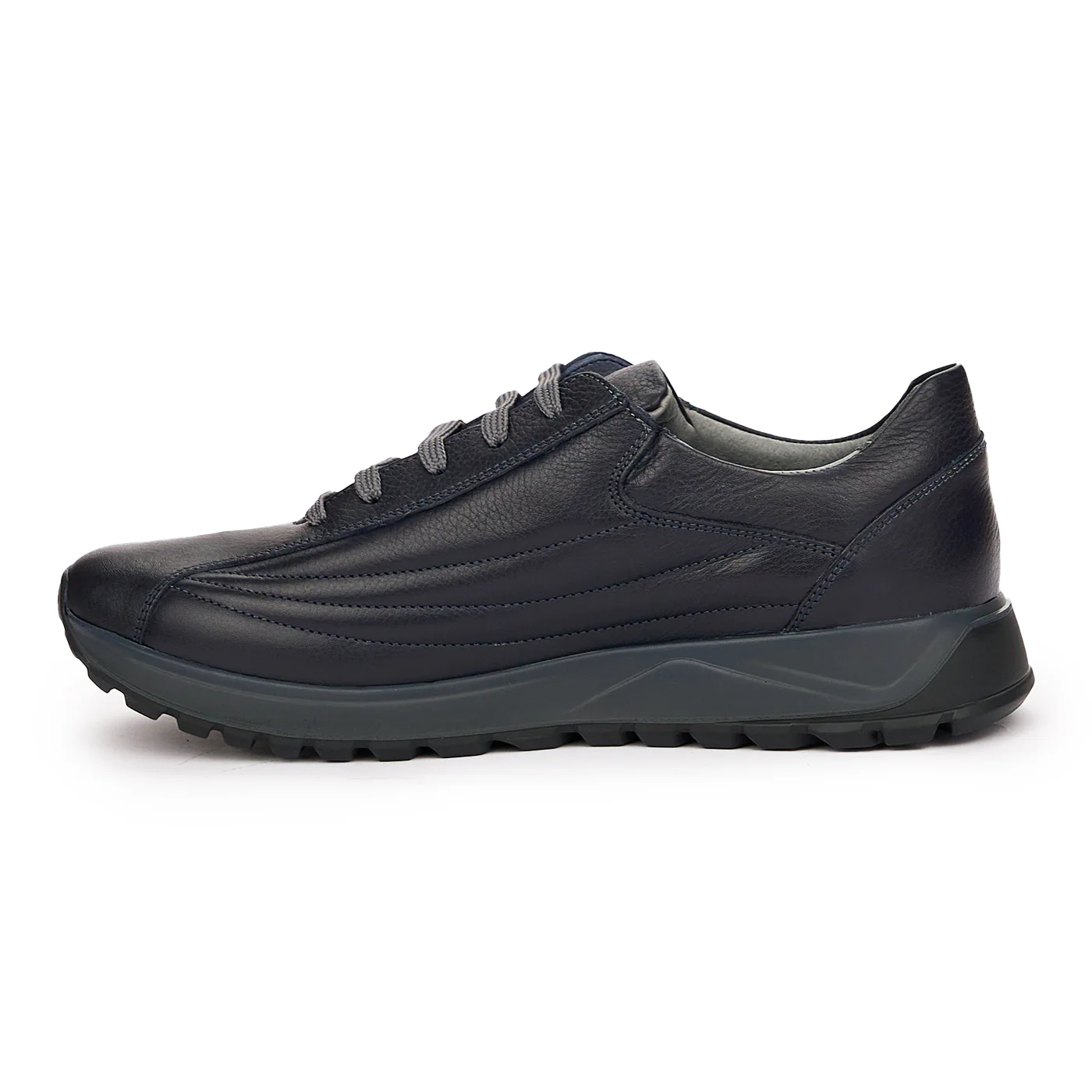 Pantofi casual din piele naturala bleumarin 7119 - Image 4