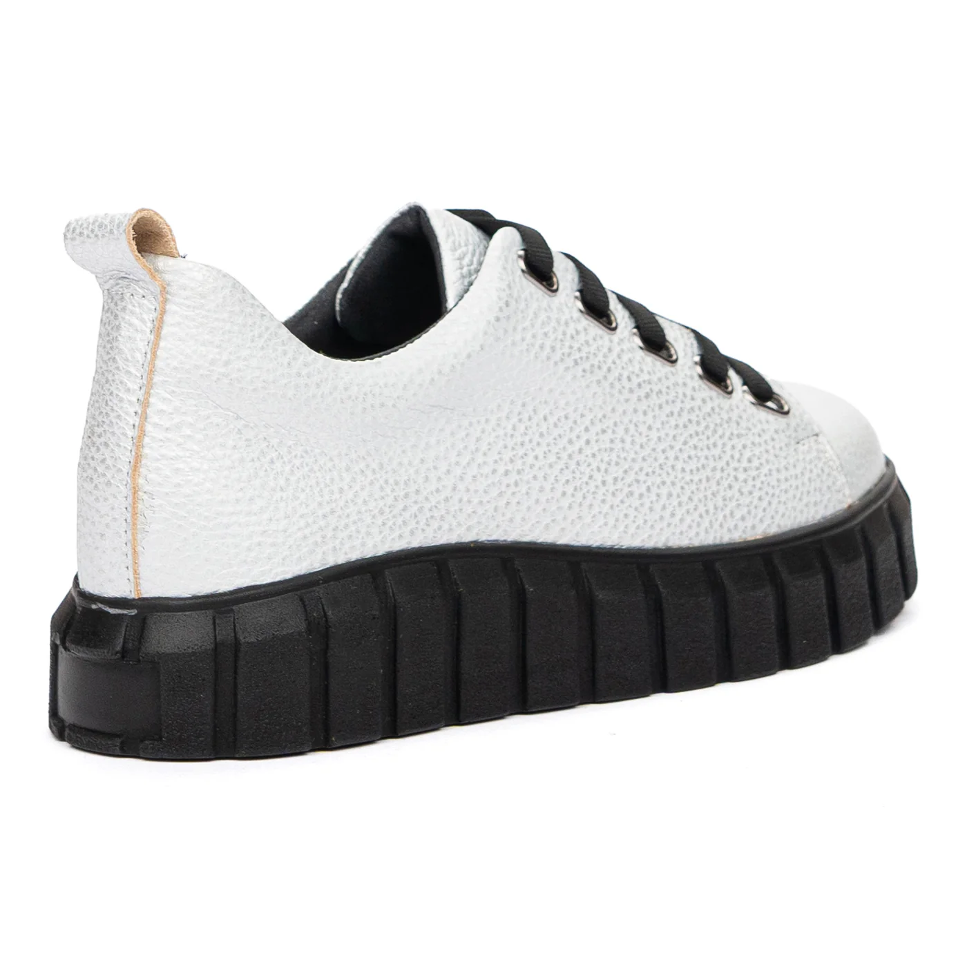 Pantofi casual din piele naturala alba 8407 - Image 2