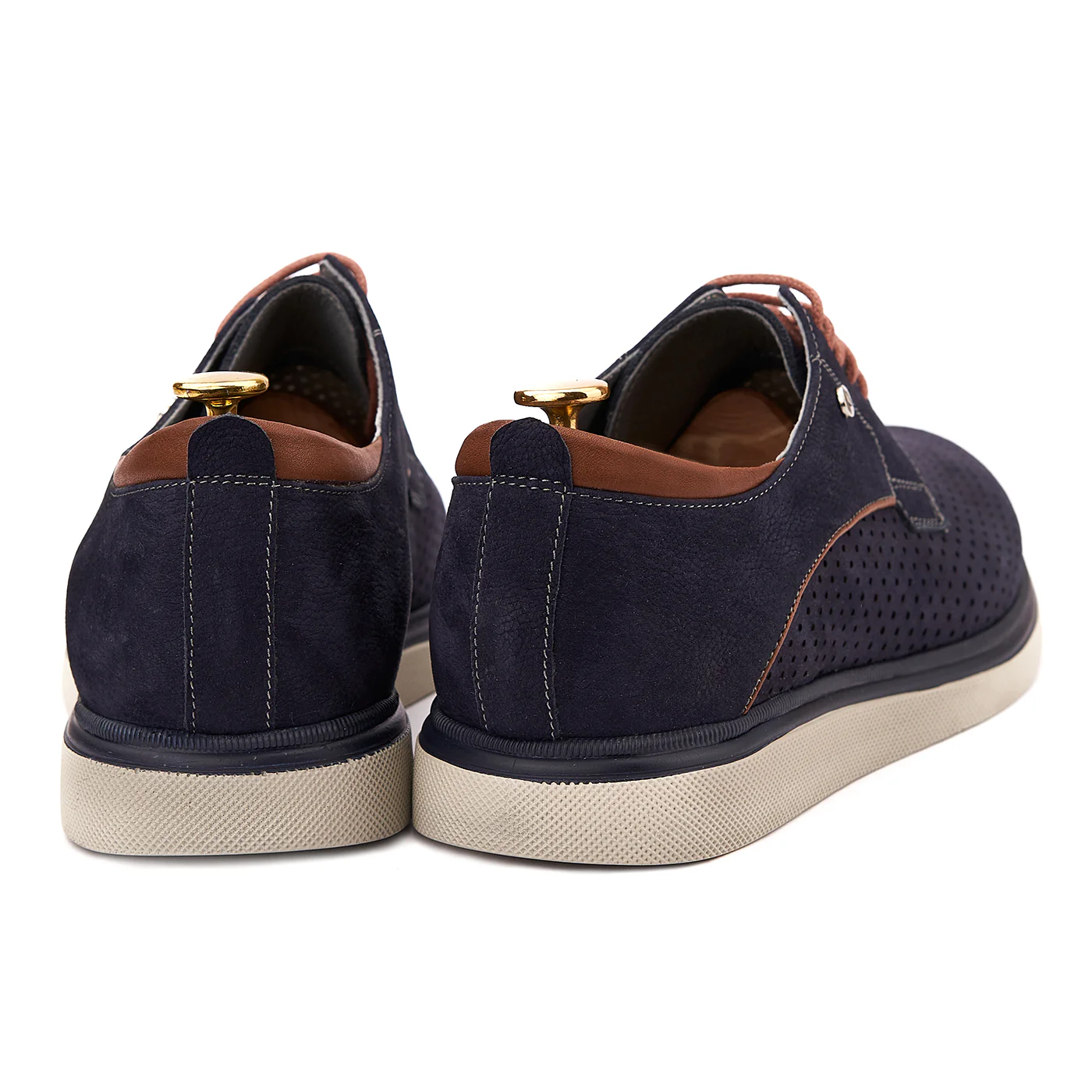 Pantofi casual din piele naturala albastra 0100 - Image 2
