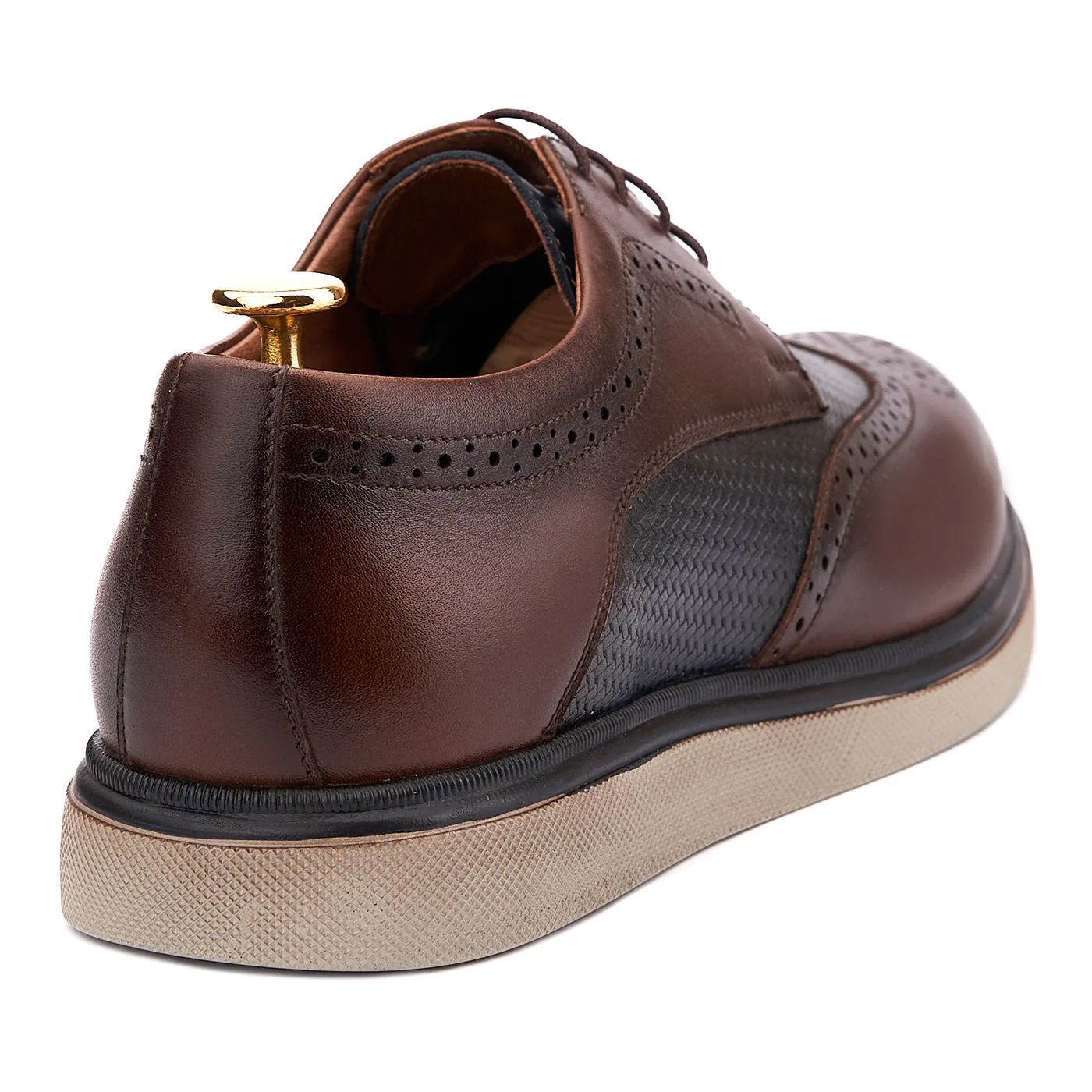 Pantofi casual din piele naturala maro 0108 - Image 3