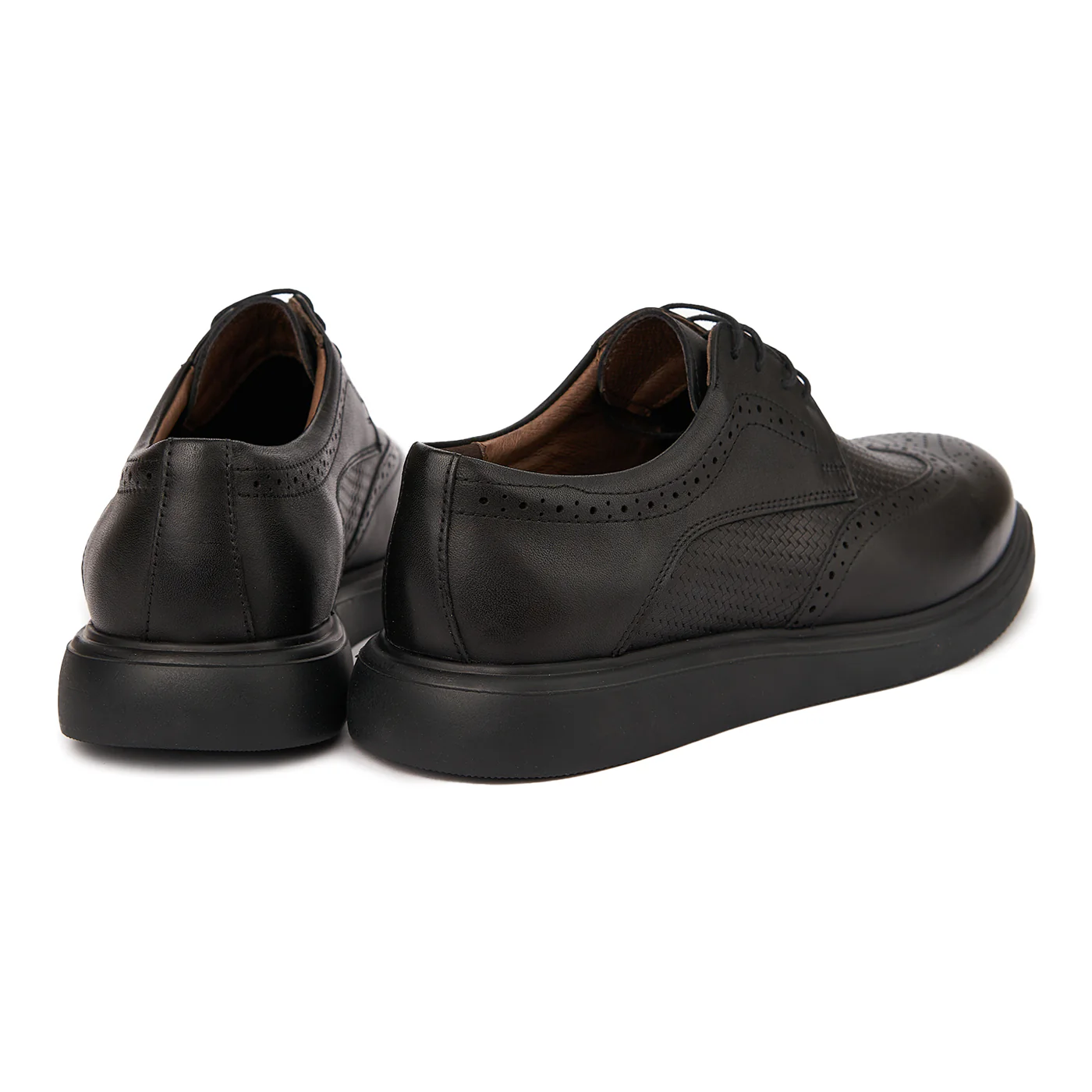 Pantofi casual din piele naturala neagra 0240 - Image 2