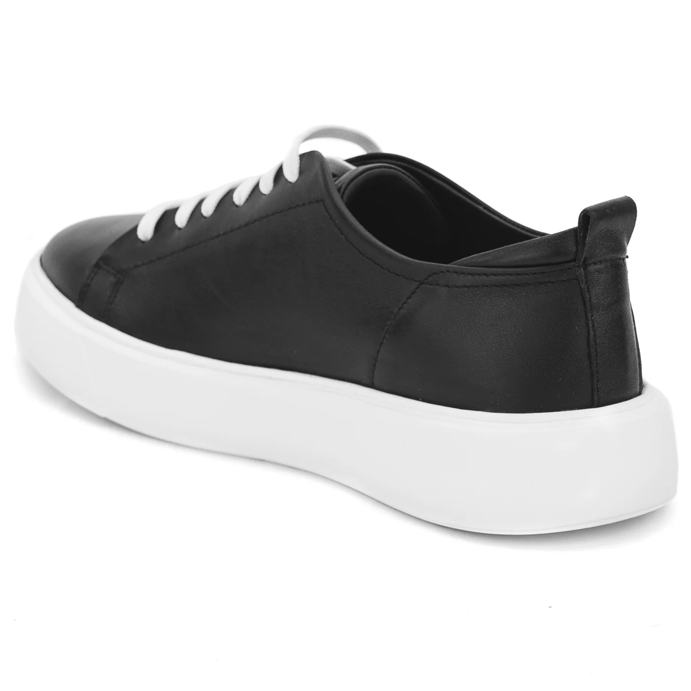 Pantofi casual din piele naturala neagara 14067 - Image 2