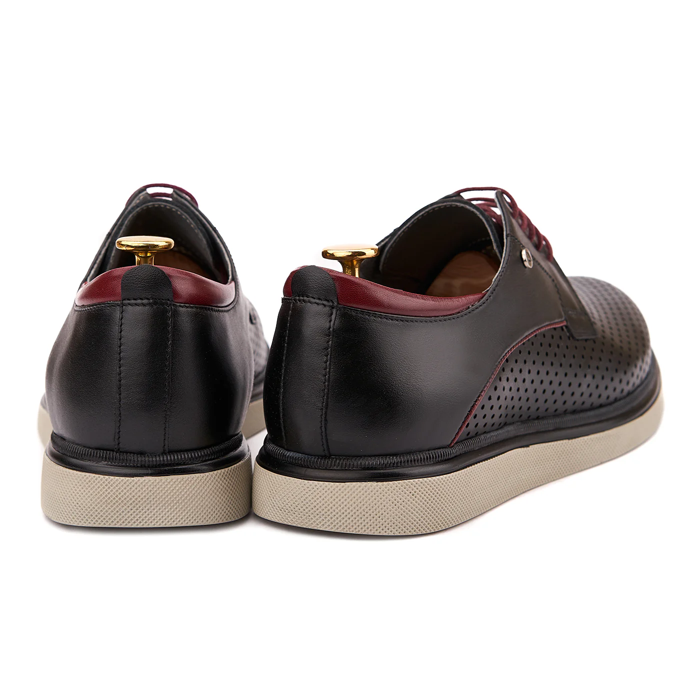 Pantofi casual din piele naturala neagra 0103 - Image 2