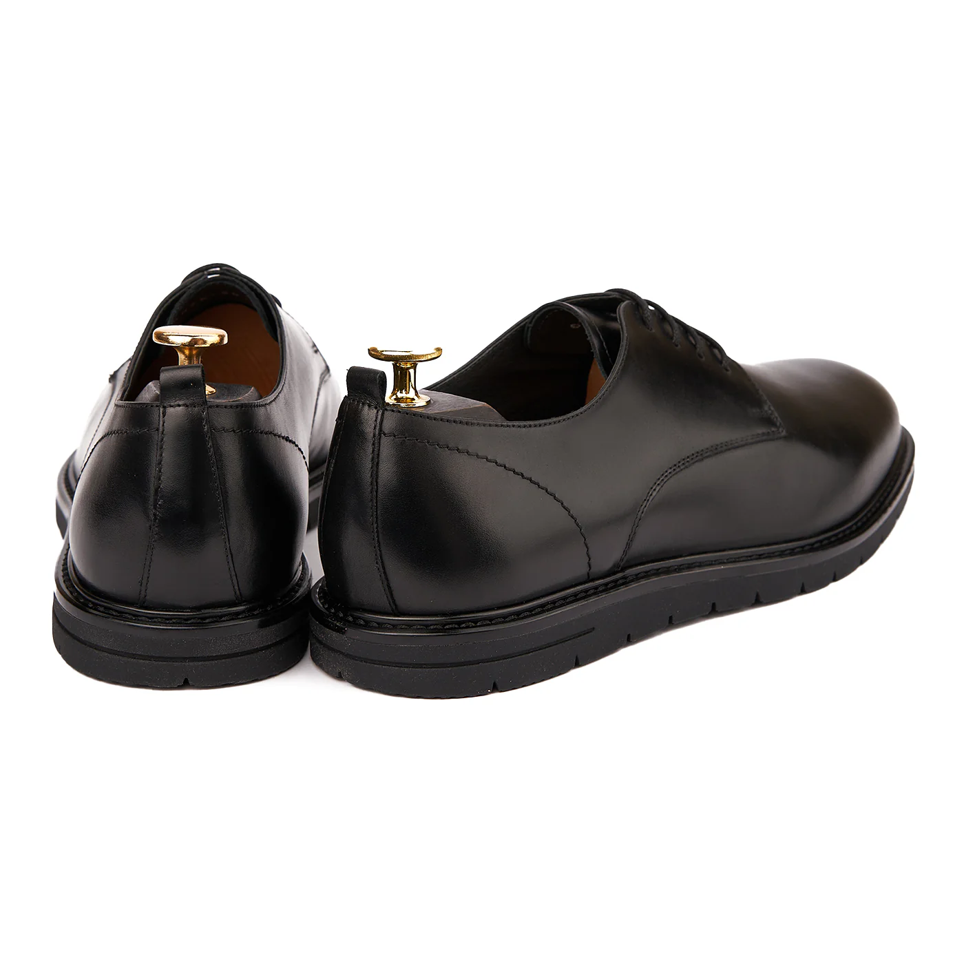 Pantofi casual din piele naturala neagra 1122 - Image 2