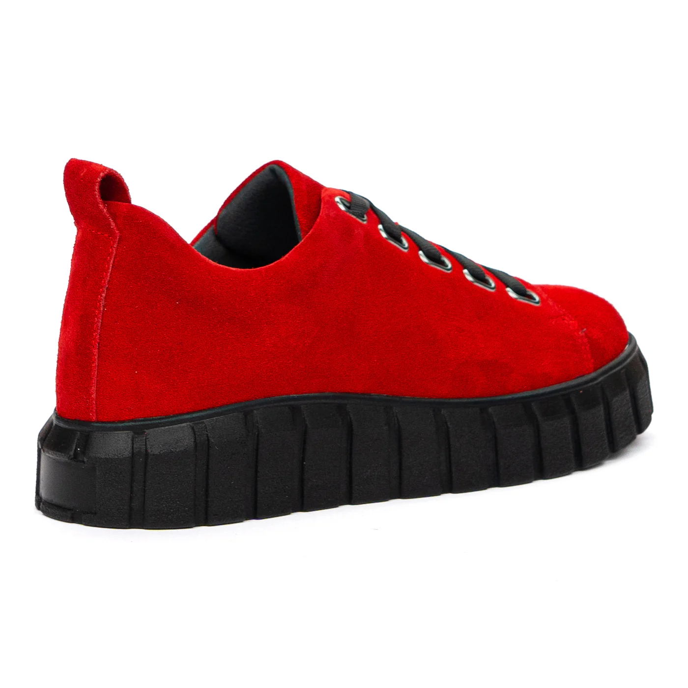 Pantofi casual din piele naturala rosie 8406 - Image 2