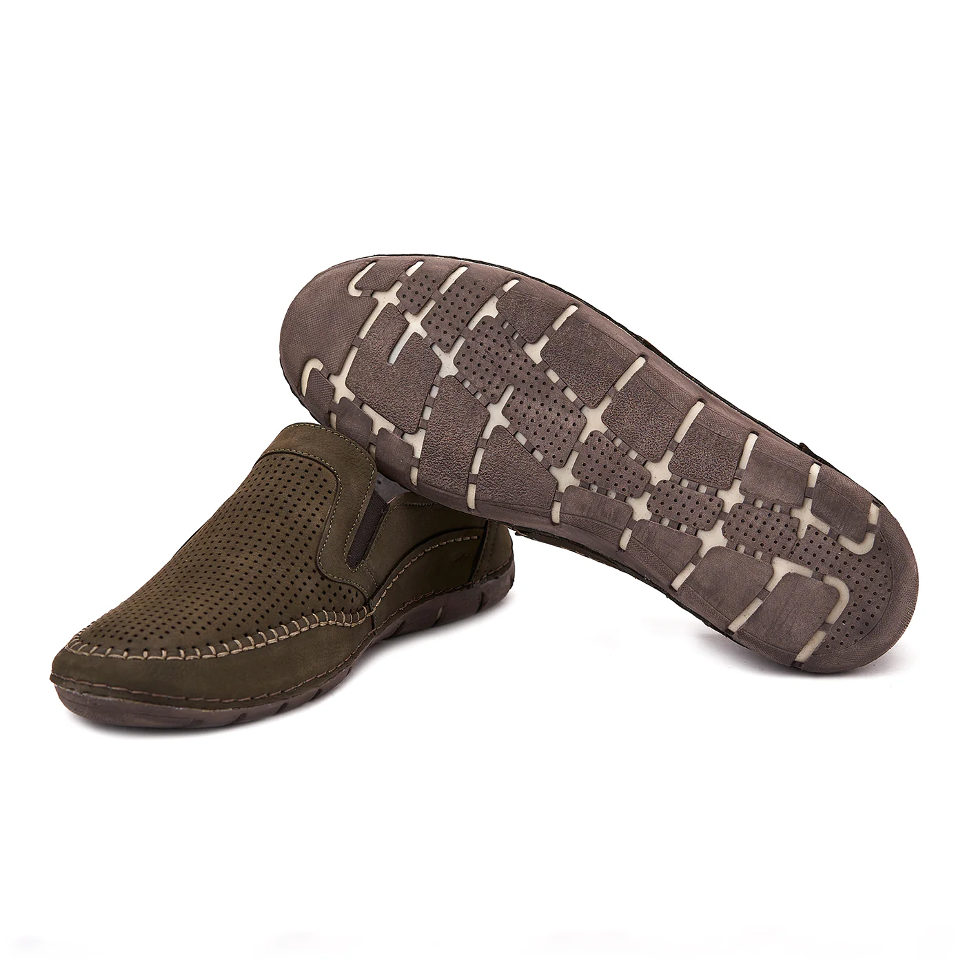 Pantofi Casual Kaki Confort din Piele 0117 - Image 3