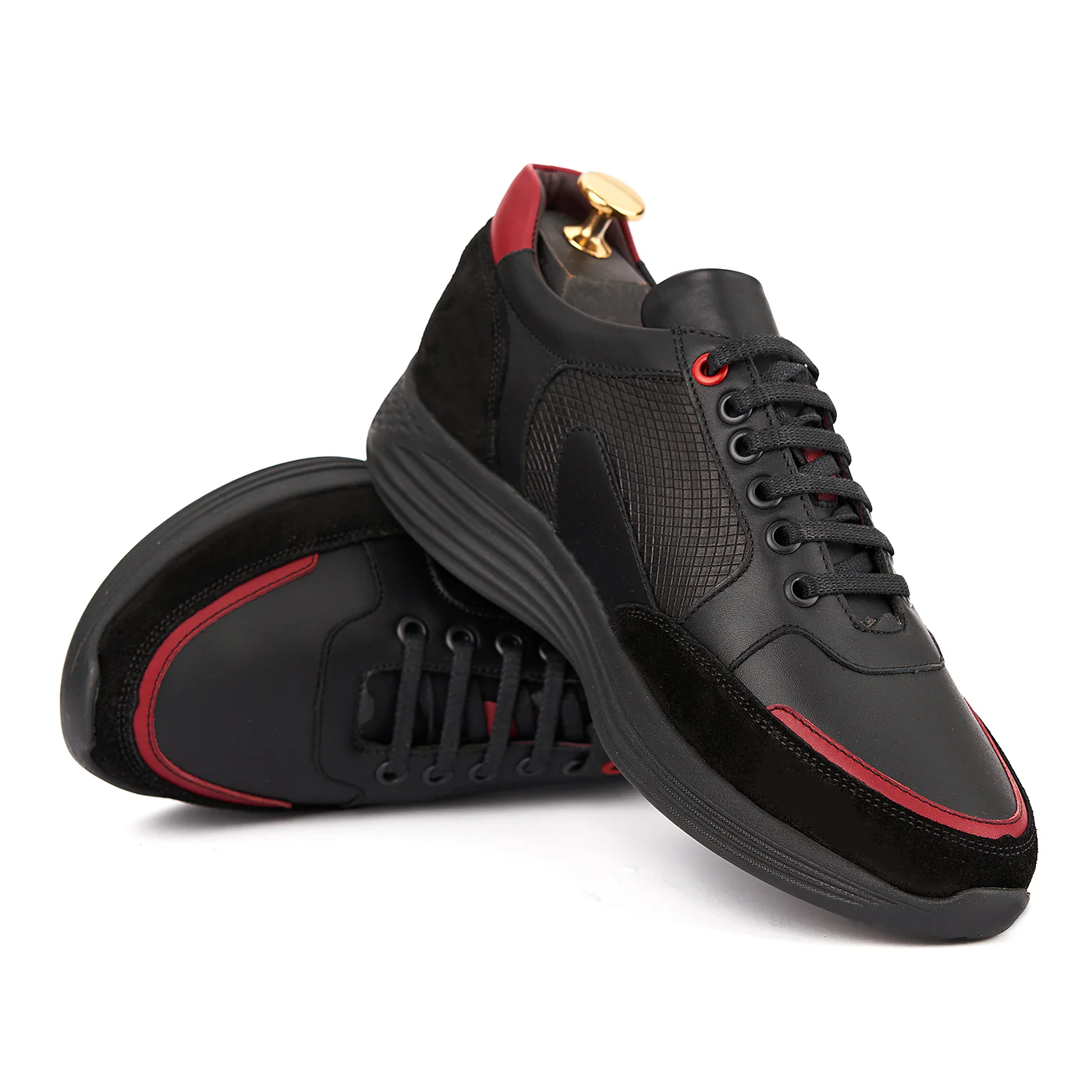 Pantofi Casual Negri Barbati din Piele Naturala 1057 - Image 4
