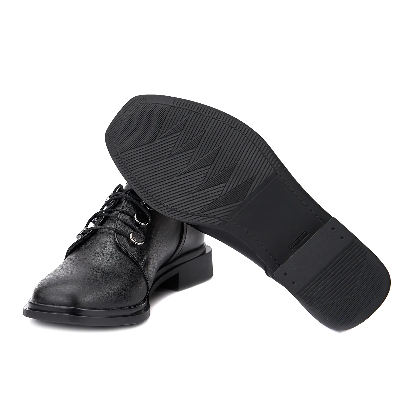 Pantofi Casual Negrii Dama din Piele Naturala 1374 - Image 3