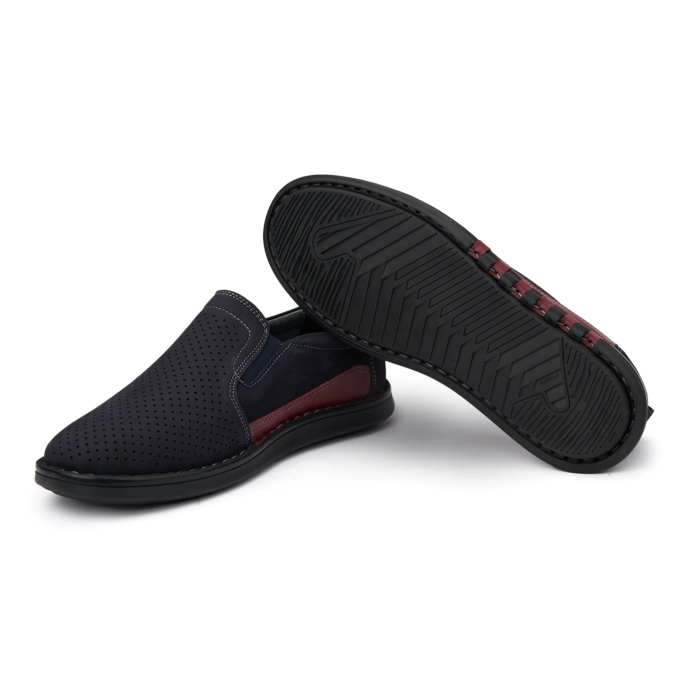 Pantofi Casual Piele Intoarsa Naturala Perforata Barbati 7055 - Image 3