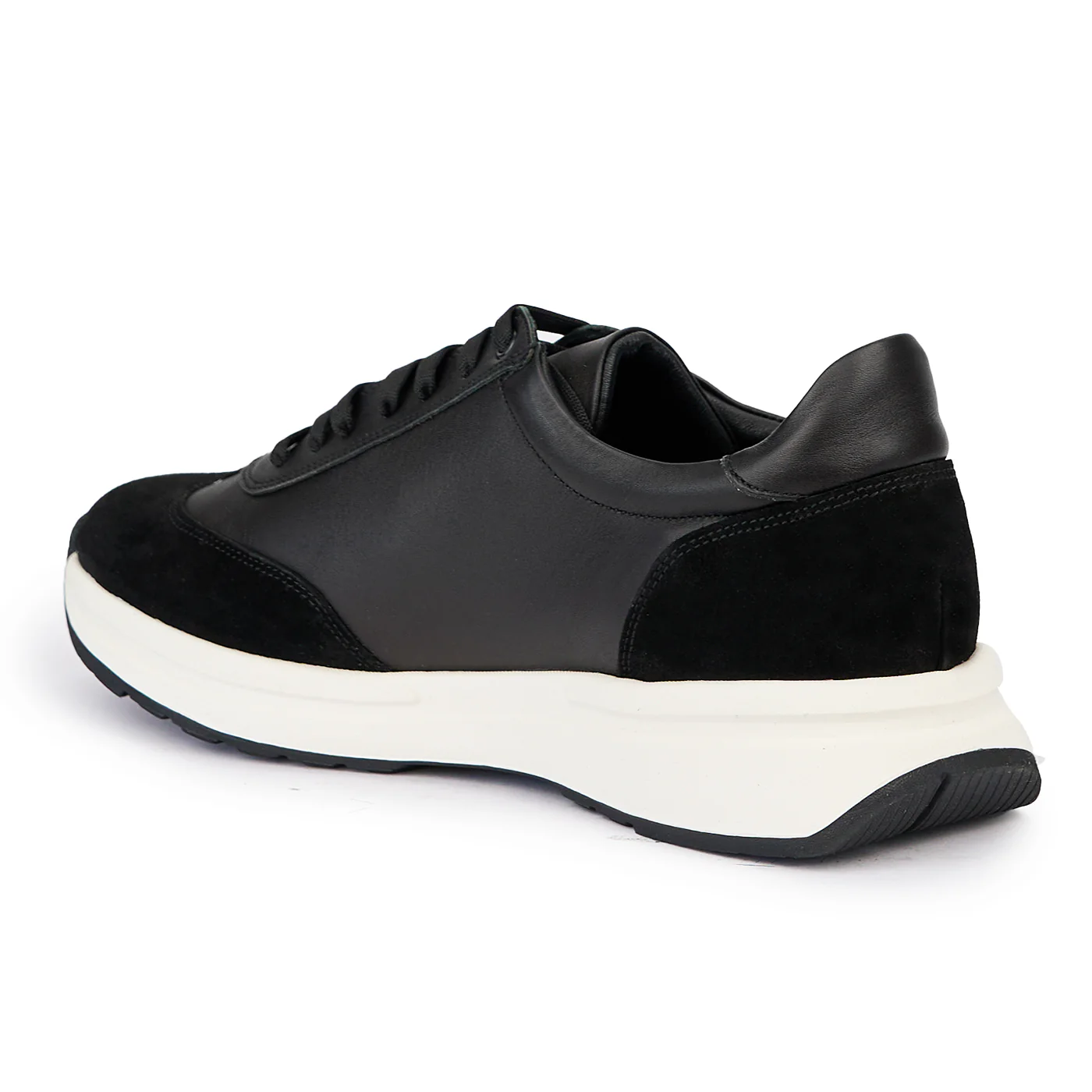 Pantofi casual sport barbati din piele naturala neagra 7551 - Image 2