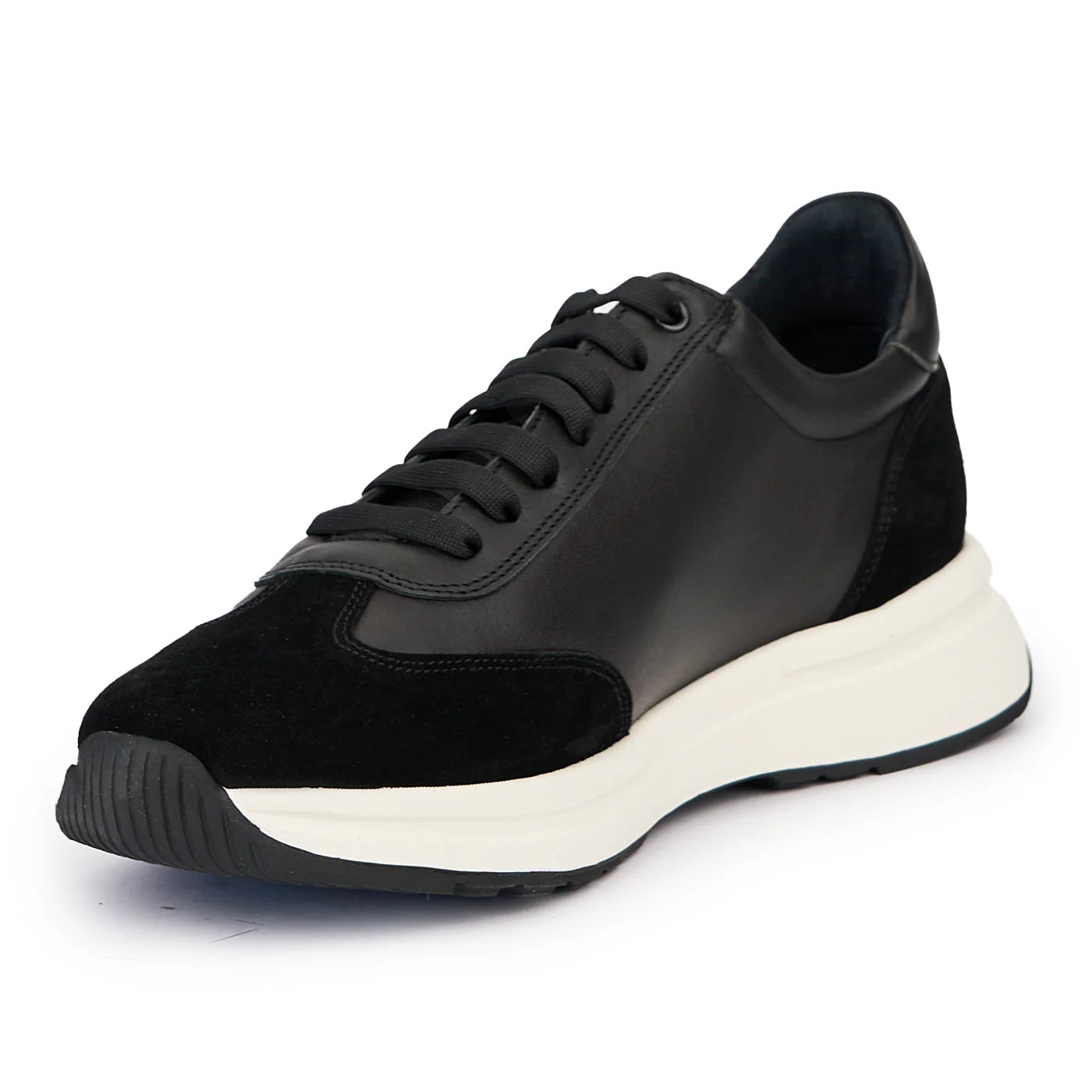 Pantofi casual sport barbati din piele naturala neagra 7551 - Image 3