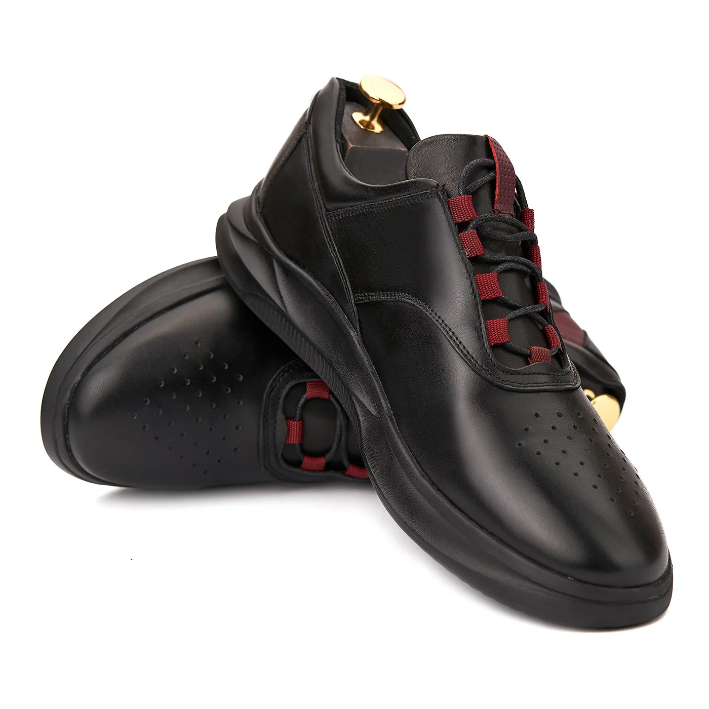 Pantofi Casual Vara Barbati din Piele Naturala Neagra 1017 - Image 4