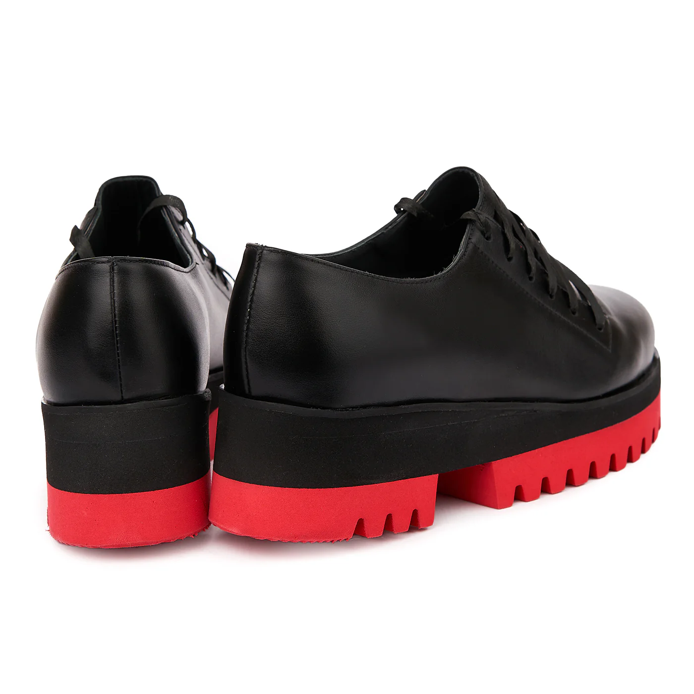 Pantofi cu Siret din Piele Naturala Neagra Casual 1720 - Image 2