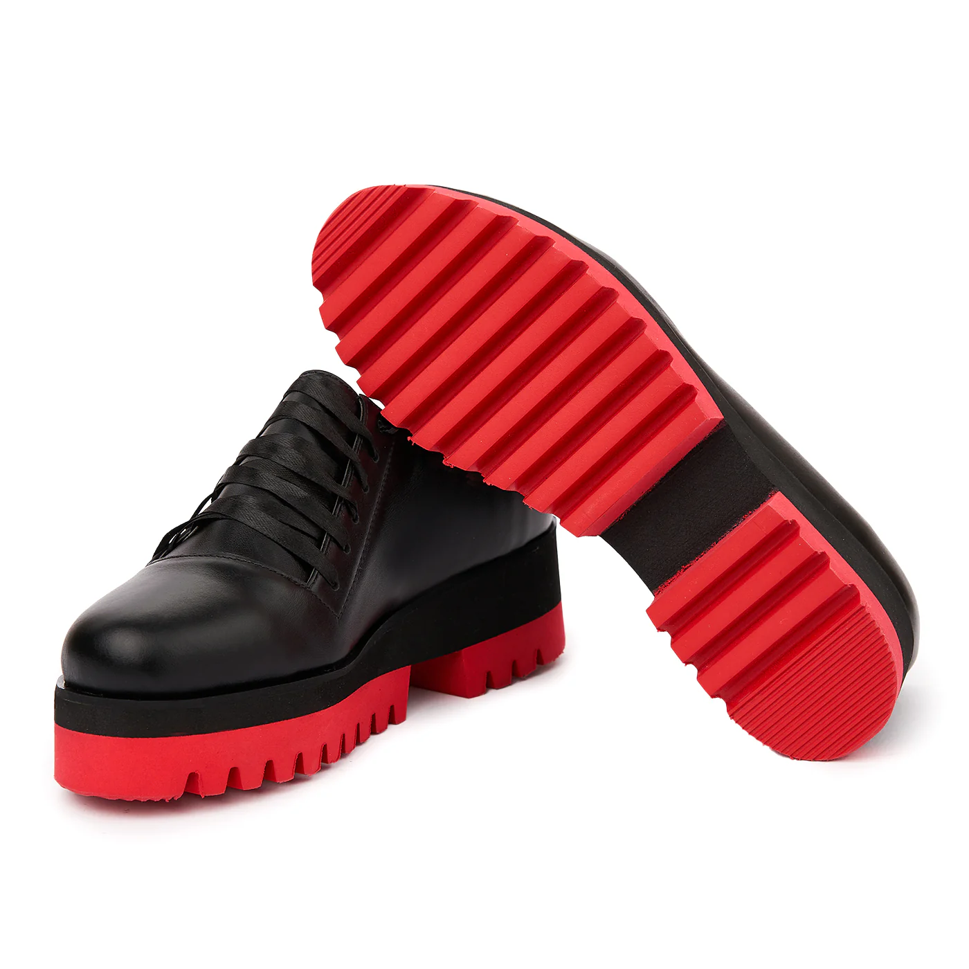 Pantofi cu Siret din Piele Naturala Neagra Casual 1720 - Image 3