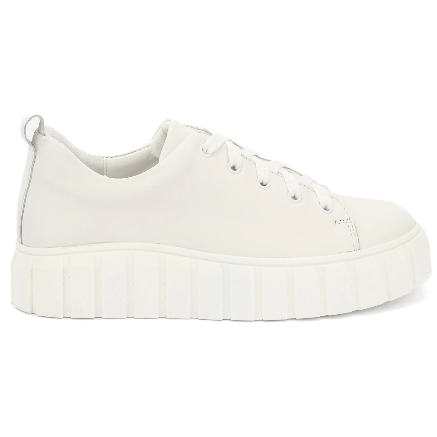 Pantofi dama casual din piele naturala alba 14000