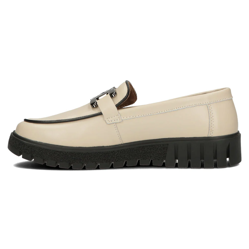 Pantofi dama casual din piele naturala bej 13962 - Image 3