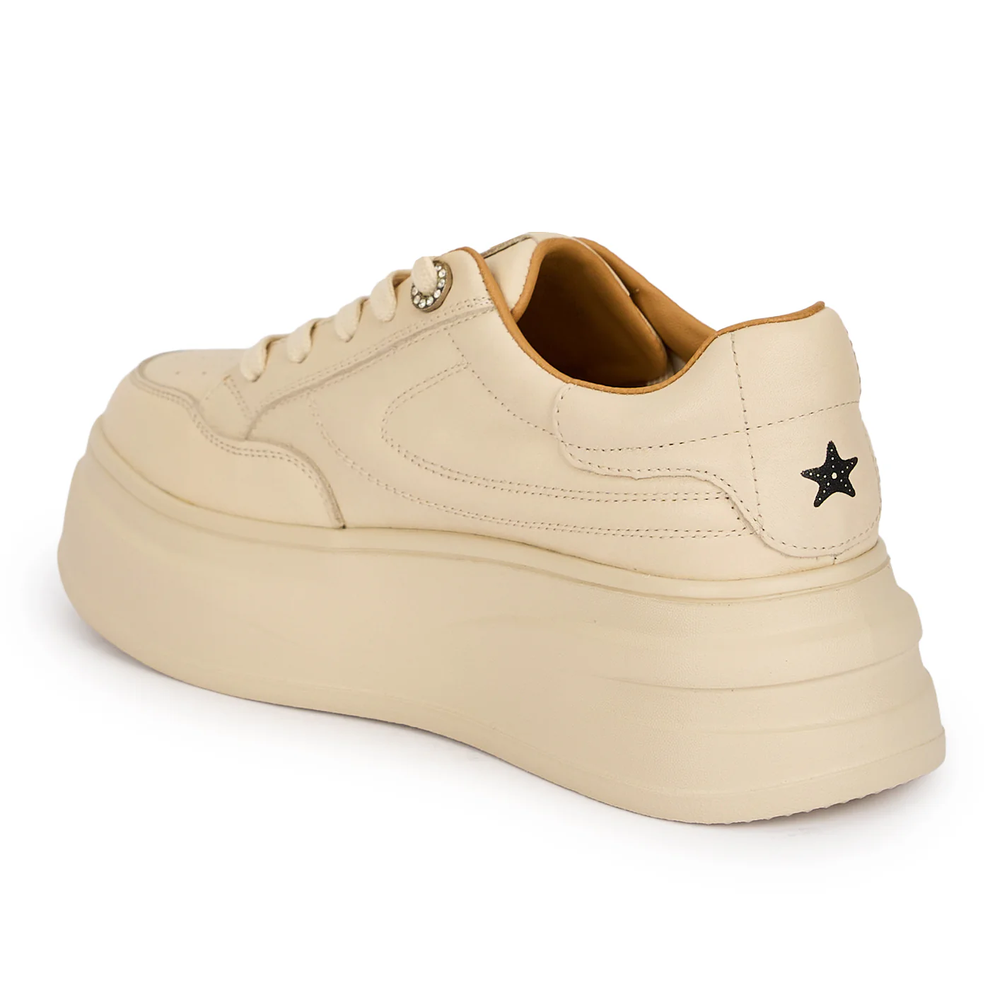 Pantofi dama casual din piele naturala bej 18864 - Image 2