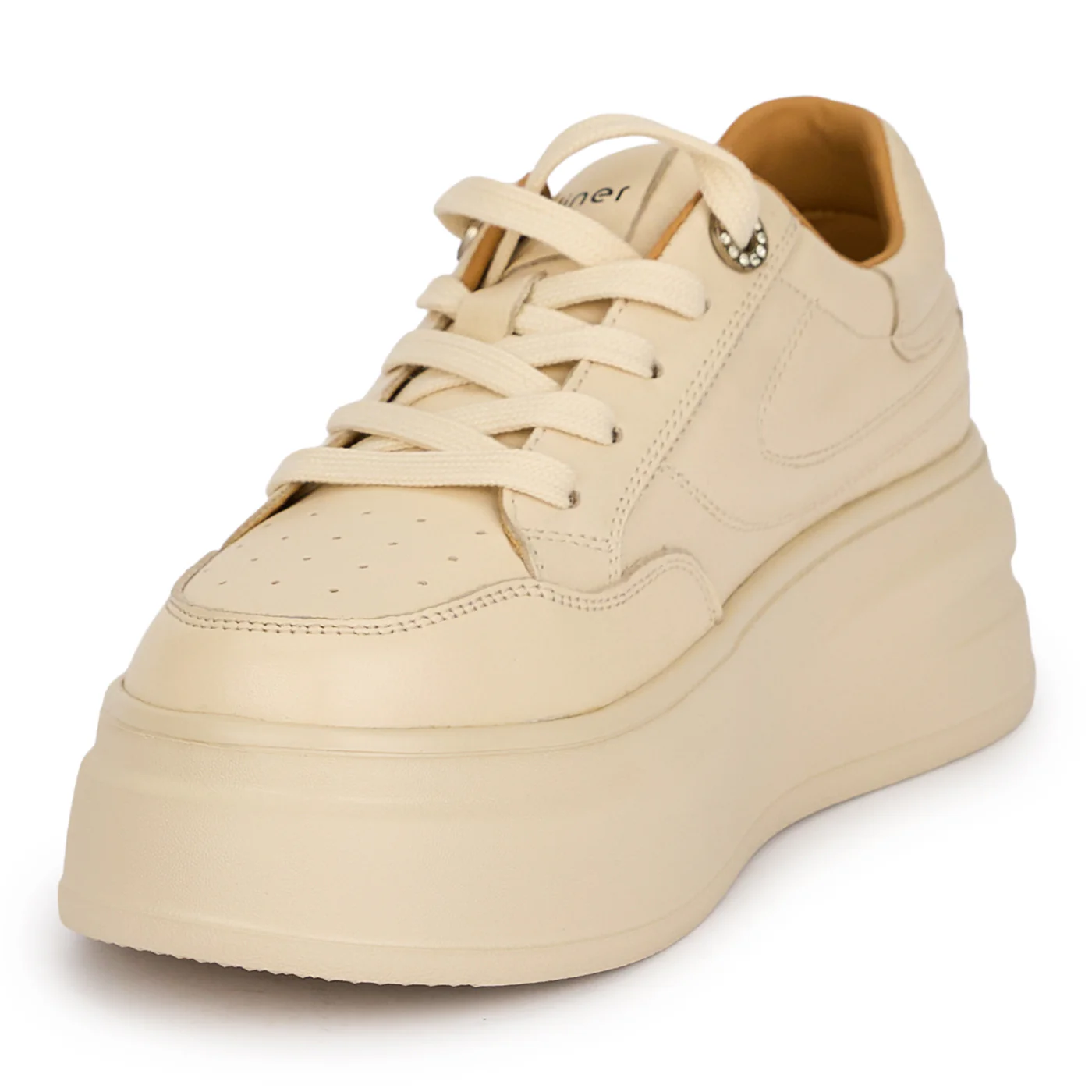 Pantofi dama casual din piele naturala bej 18864 - Image 3