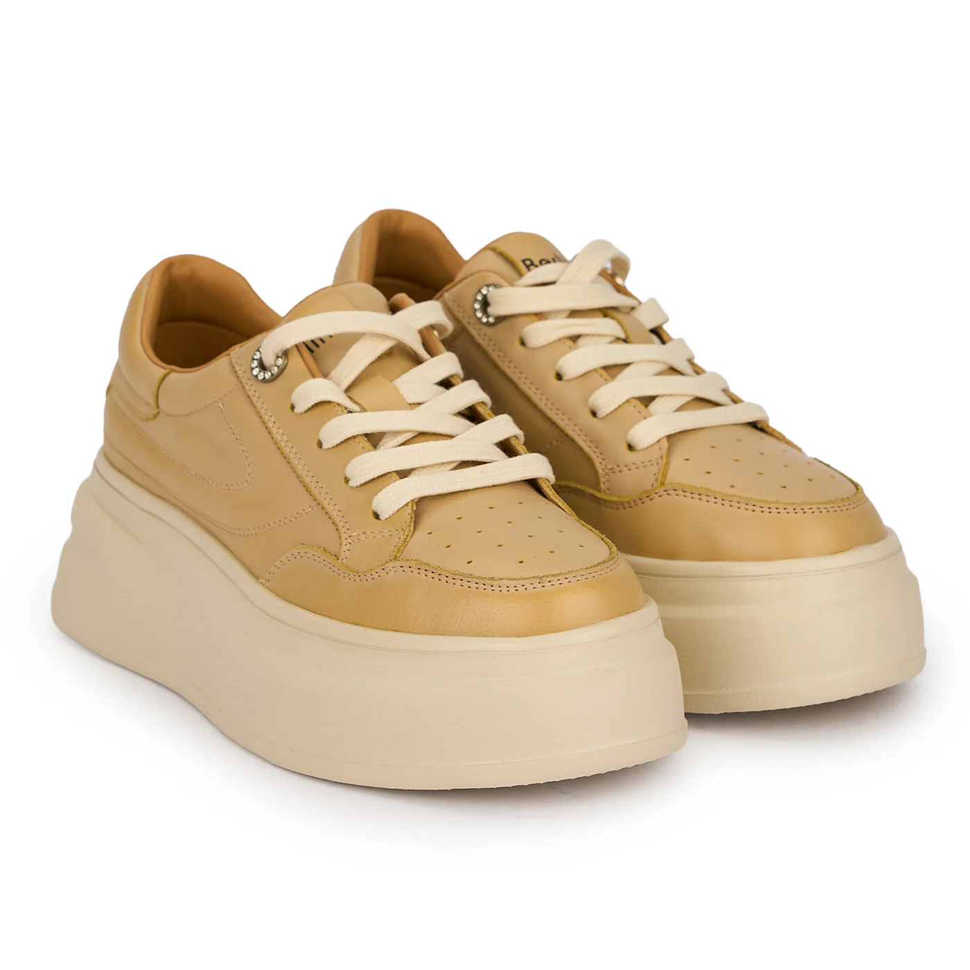 Pantofi dama casual din piele naturala bej 18865 - Image 4