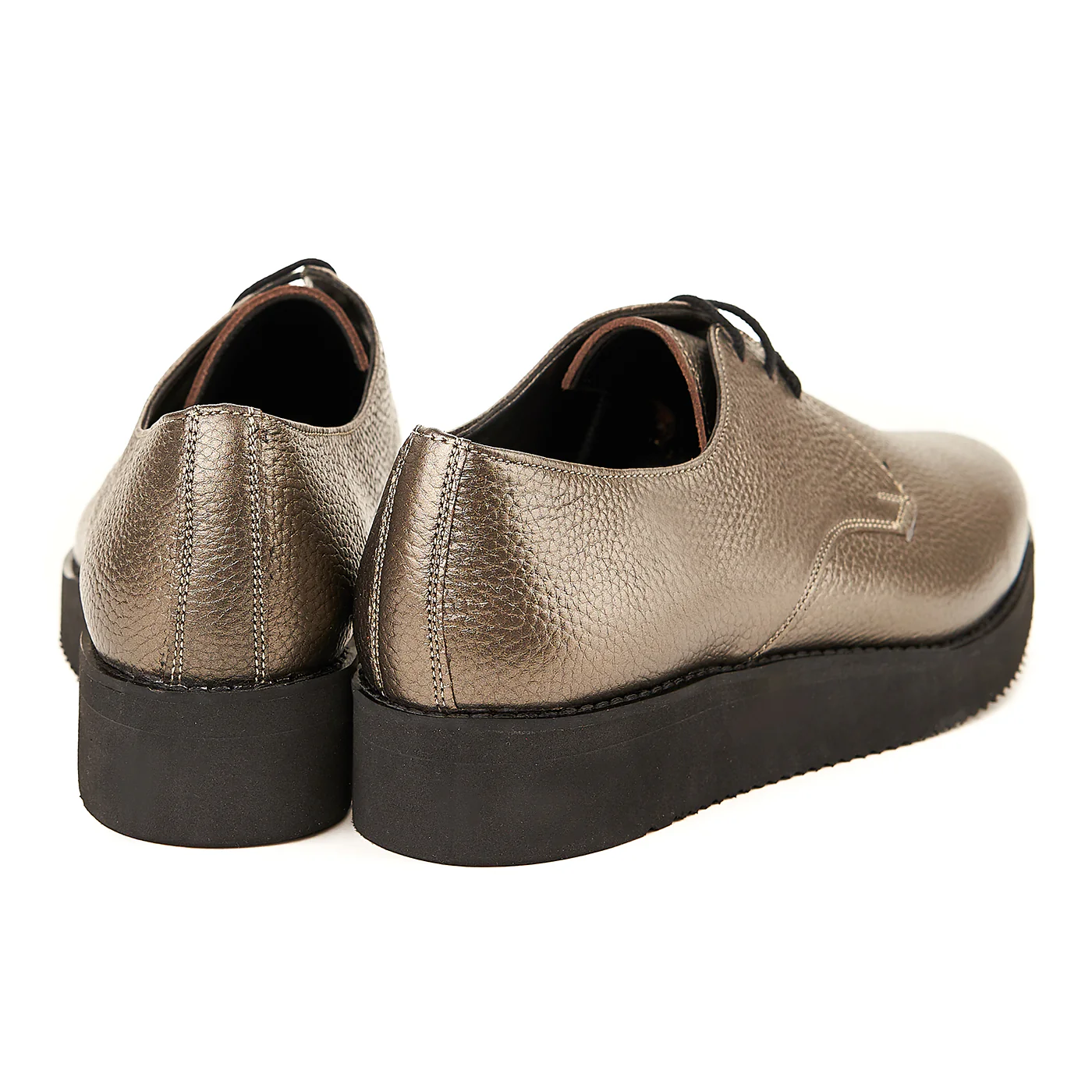 Pantofi dama casual din piele naturala bronz 1560 - Image 2