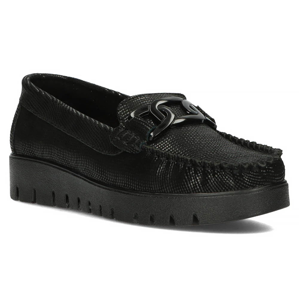 Pantofi dama casual din piele naturala neagra 13961 - Image 7