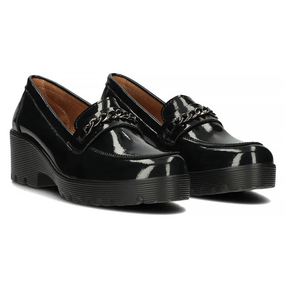 Pantofi dama casual din piele naturala neagra 13967 - Image 9