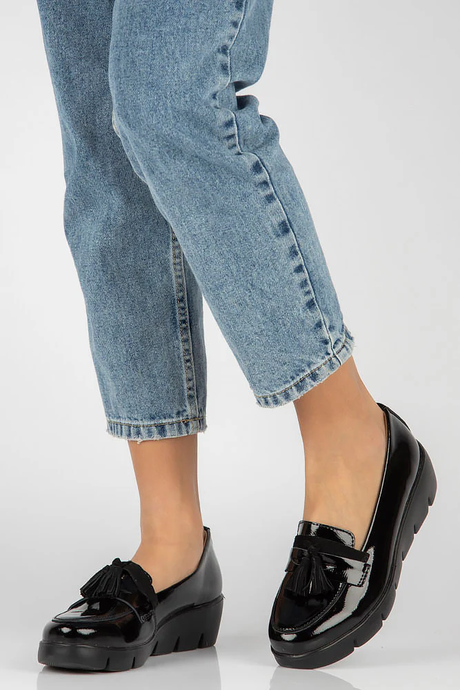 Pantofi dama casual din piele naturala neagra 13968 - Image 3