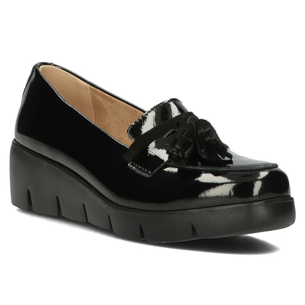 Pantofi dama casual din piele naturala neagra 13968 - Image 7