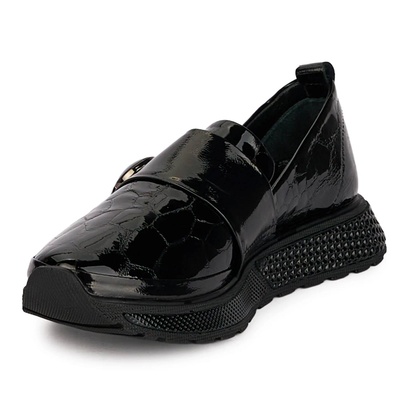 Pantofi dama casual din piele naturala neagra 18477 - Image 3