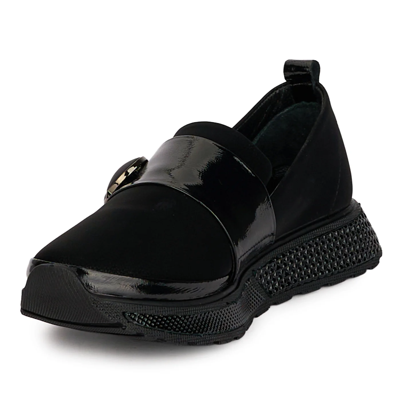 Pantofi dama casual din piele naturala neagra 18478 - Image 3