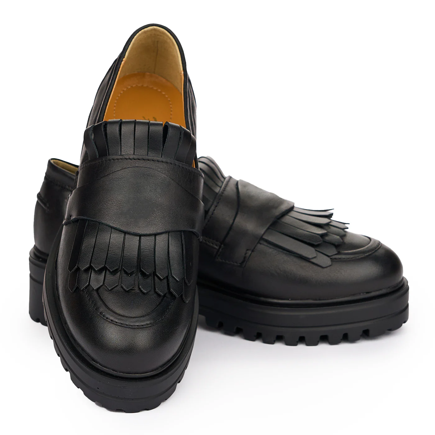 Pantofi dama casual din piele naturala neagra fara accesoriu 10771 - Image 3