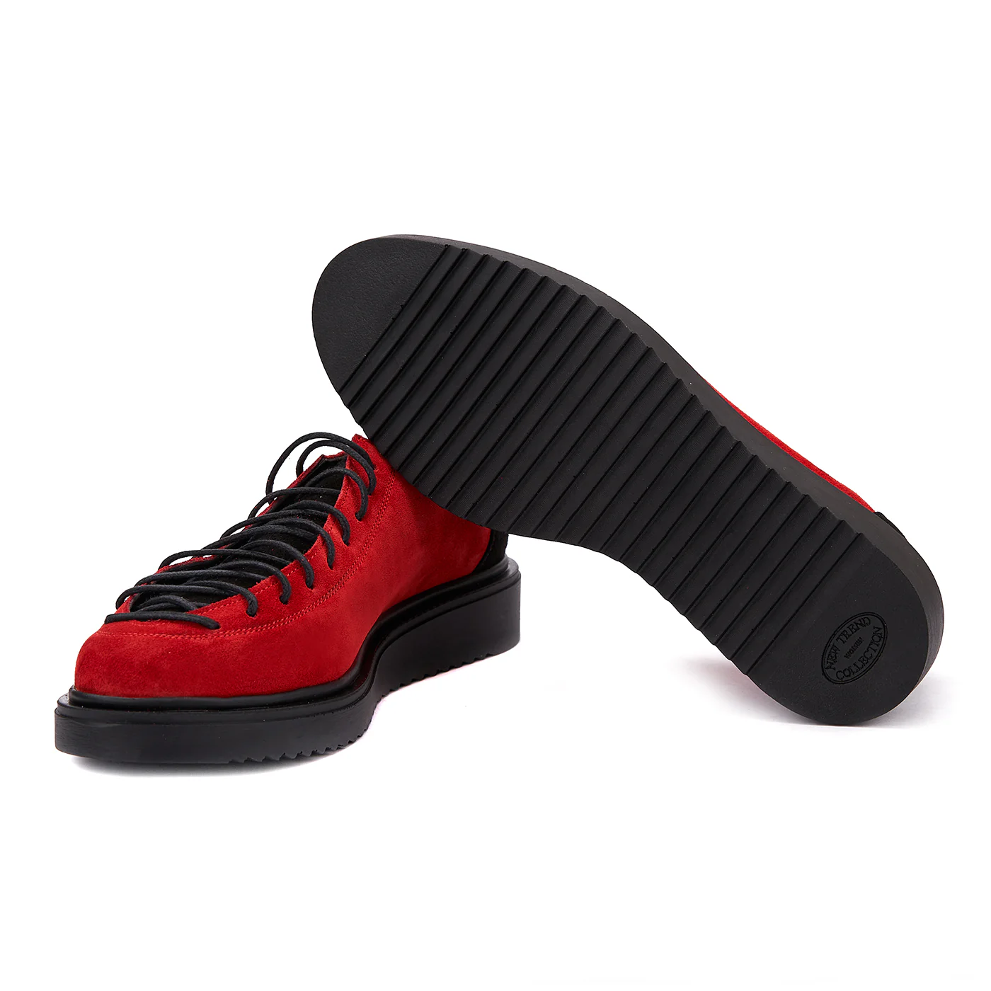 Pantofi dama casual din piele naturala rosie 1400 - Image 4