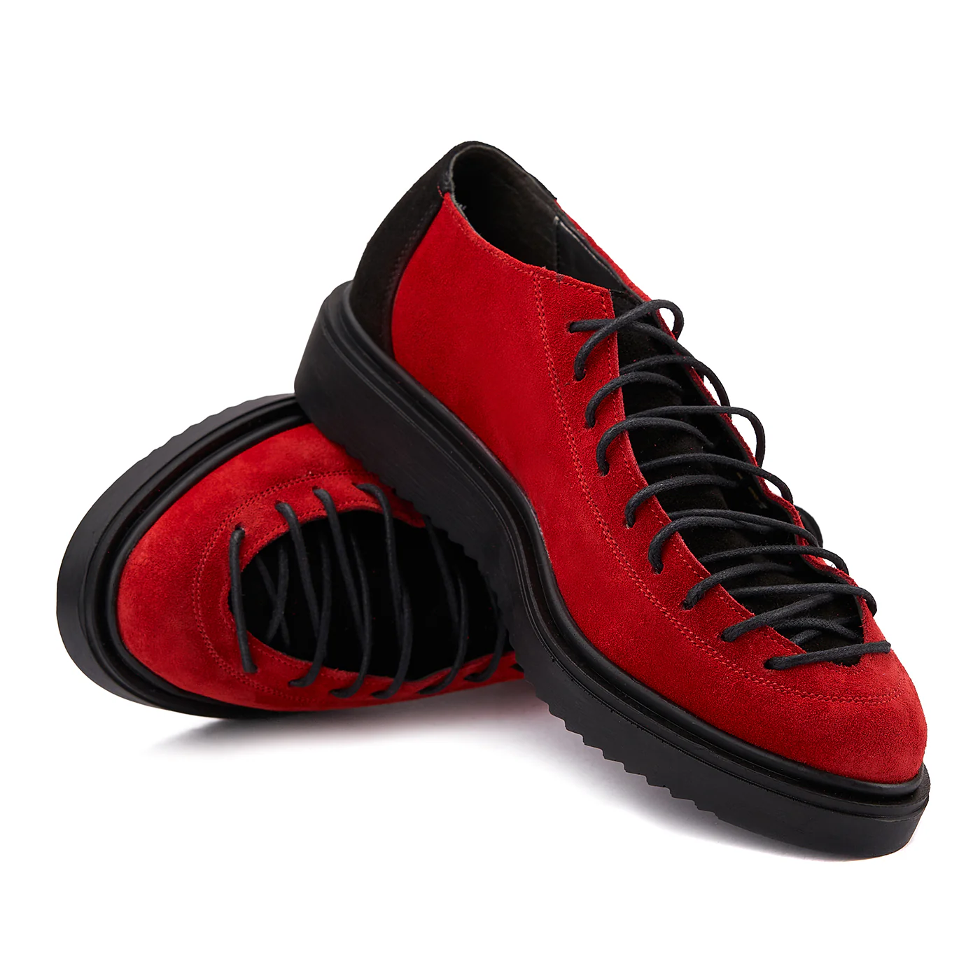 Pantofi dama casual din piele naturala rosie 1400 - Image 5