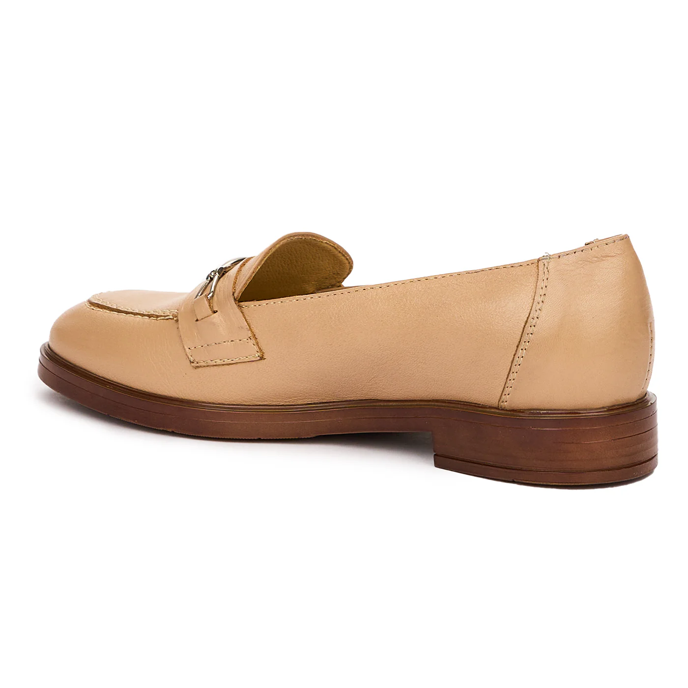 Pantofi Dama Casual Piele Bej, Toc 2.5 Cm 10122 - Image 3
