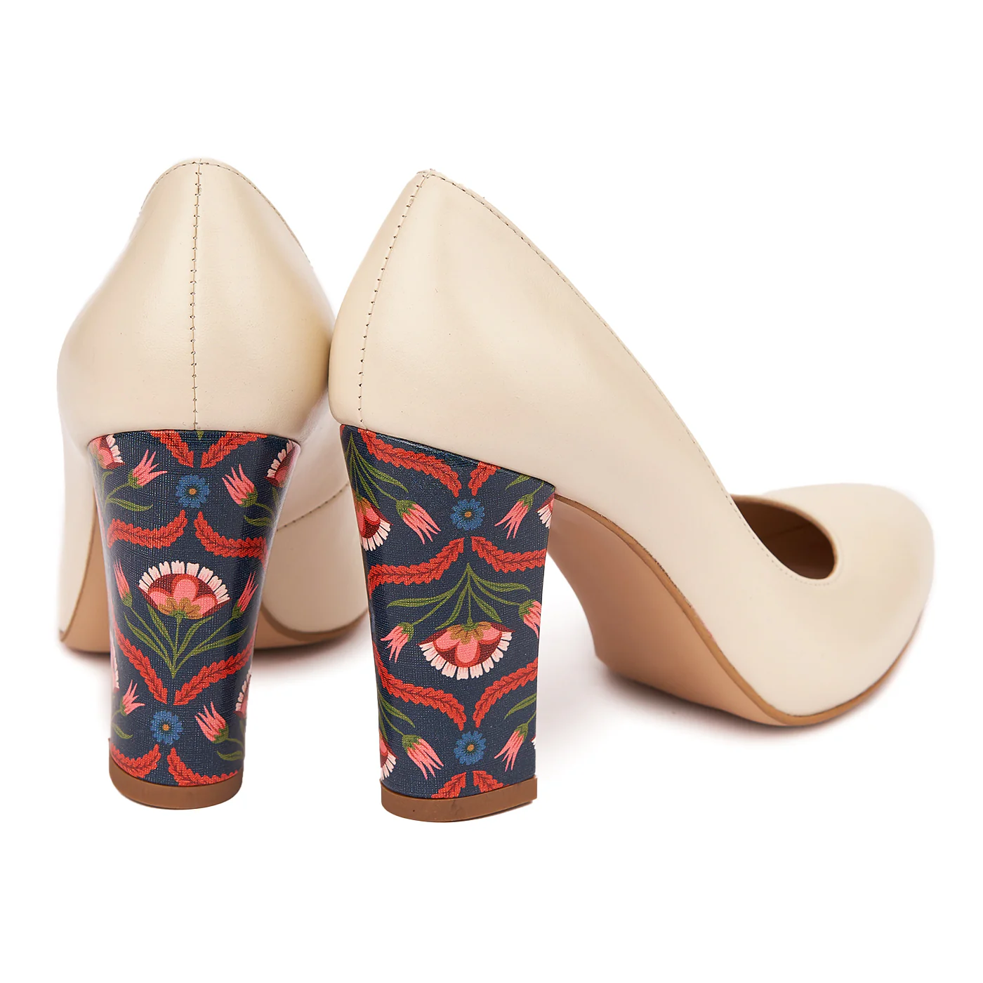 Pantofi dama crem din piele naturala 4593 - Image 2