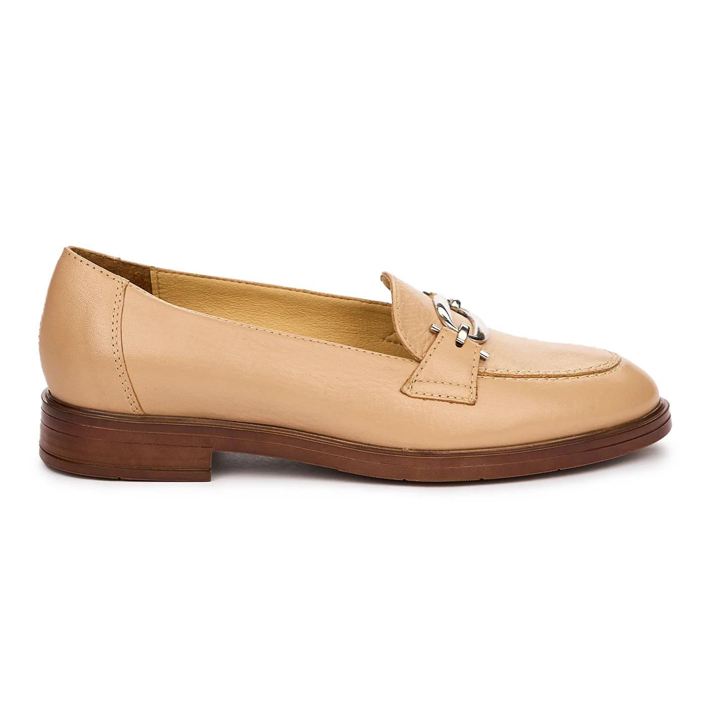 Pantofi Dama Crem din Piele Naturala, Toc 2.5 Cm, Eleganti 10117