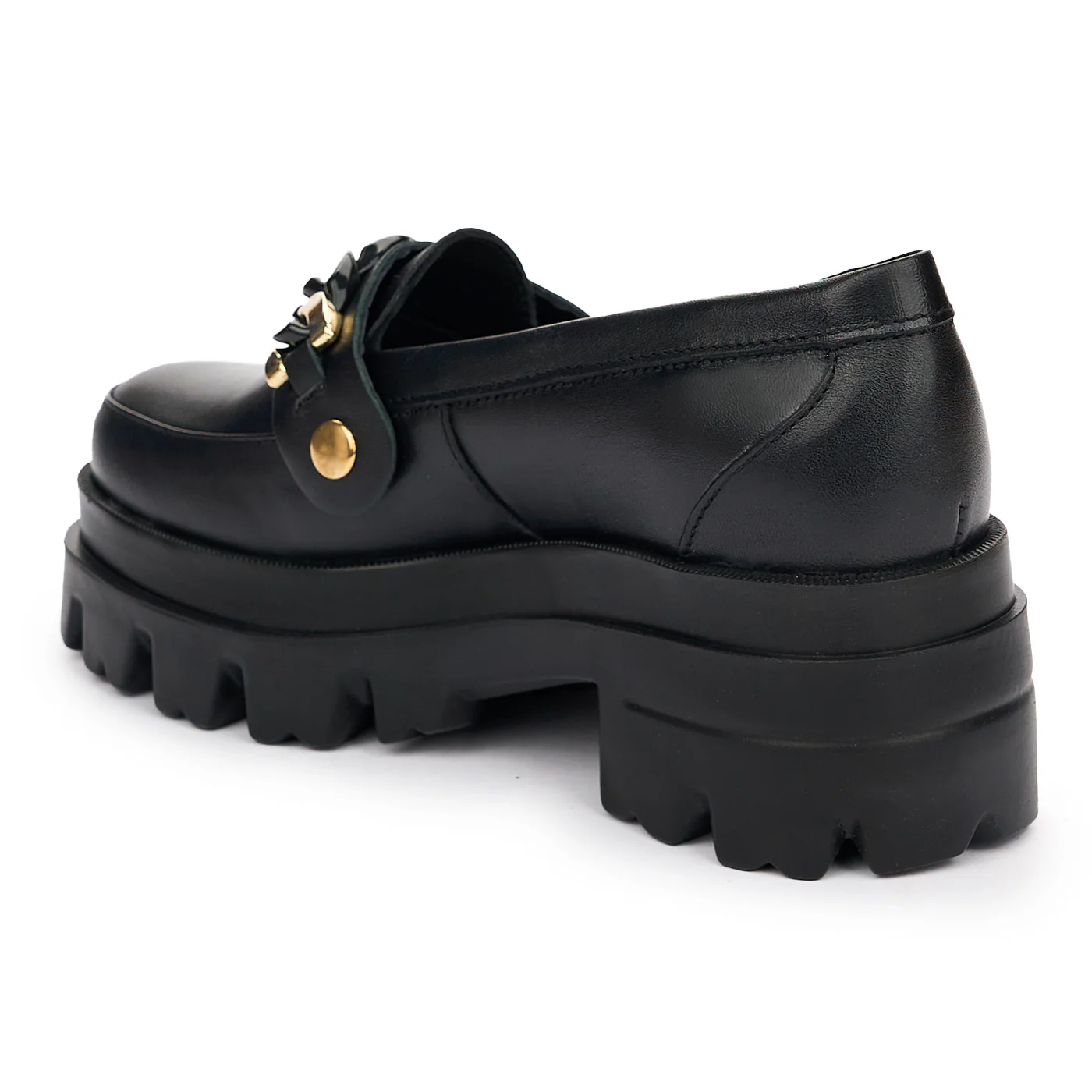 Pantofi Dama Cu Doua Accesorii Din Piele Naturala Neagra 12969 - Image 3