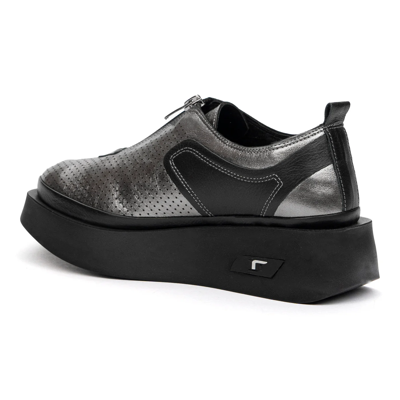 Pantofi Dama cu Fermoar Casual din Piele Naturala 8552 - Image 3