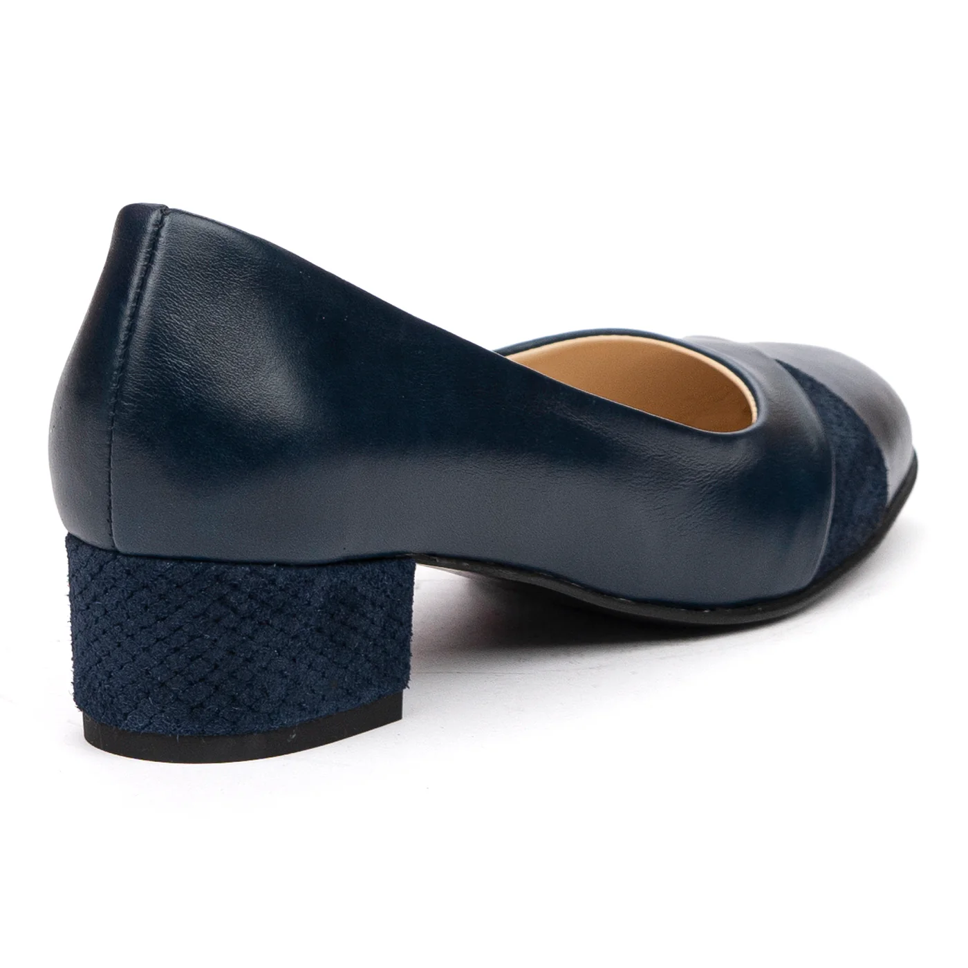 Pantofi dama cu toc gros din piele naturala 9893 - Image 2