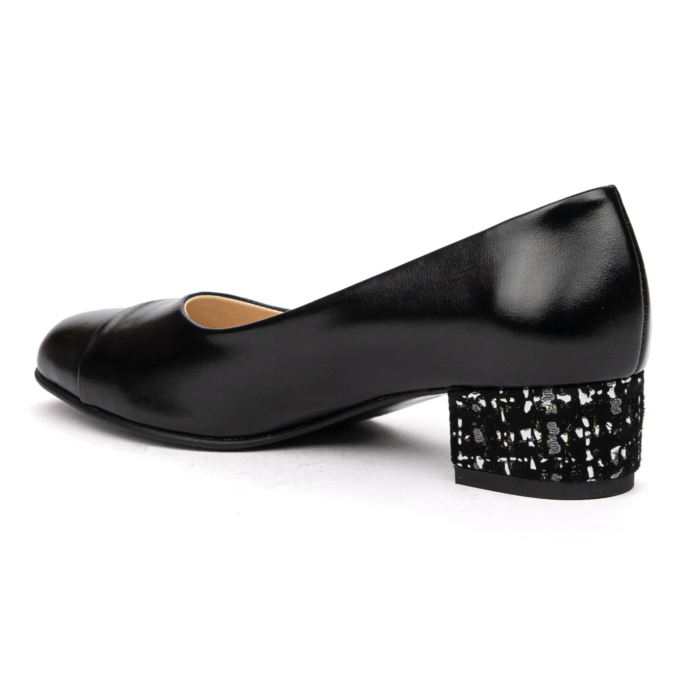 Pantofi dama cu toc gros din piele naturala 9894 - Image 3