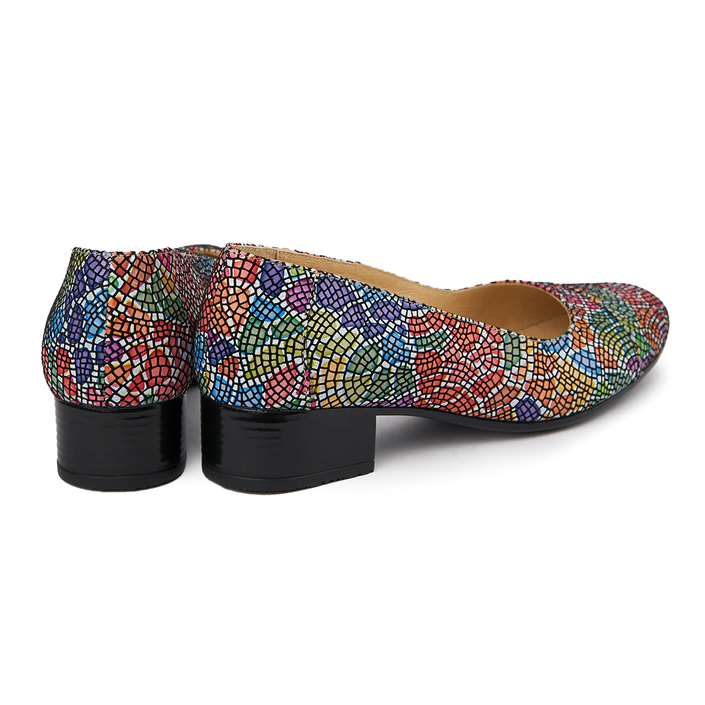Pantofi dama cu toc mic din piele naturala 8020 - Image 2