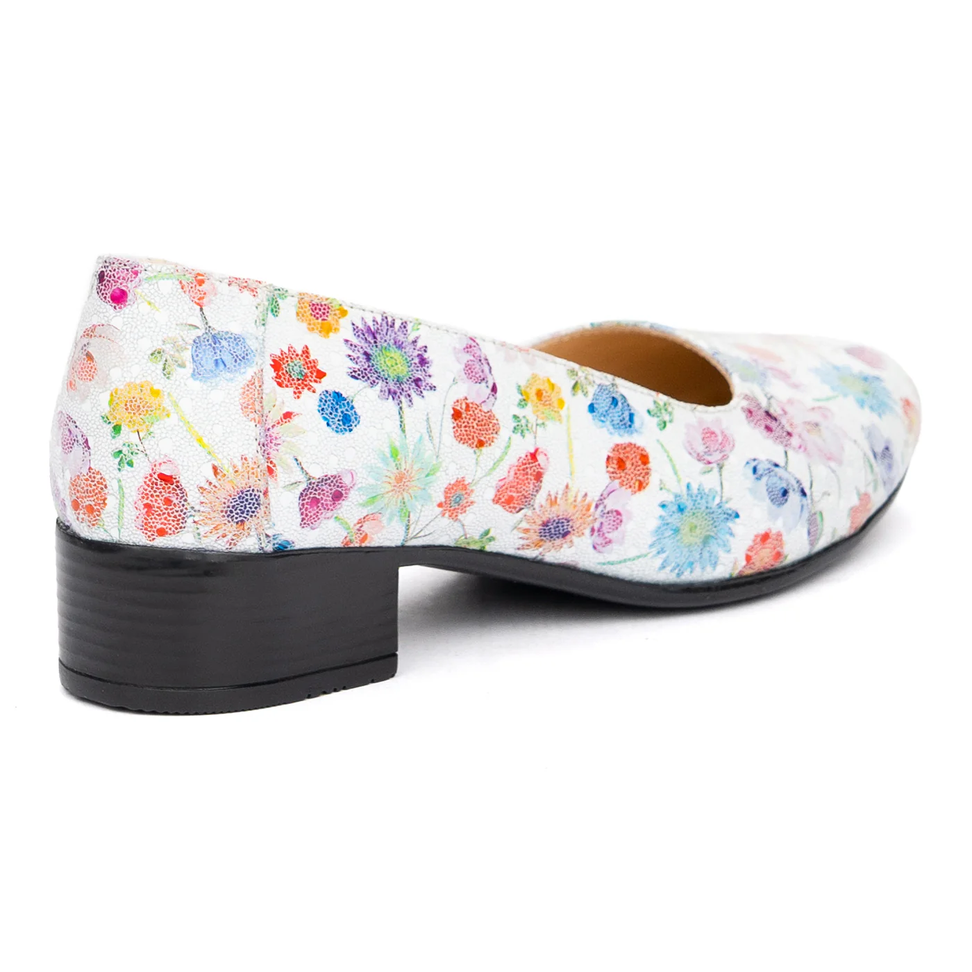 Pantofi dama cu toc mic din piele naturala 8655 - Image 2
