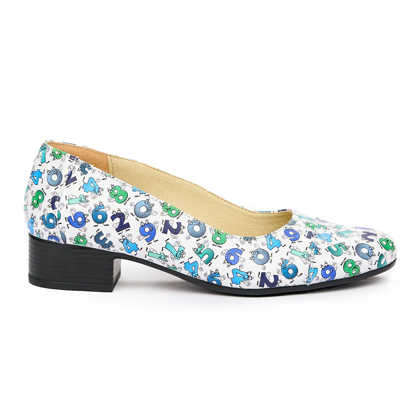 Pantofi dama cu toc mic din piele naturala 9445