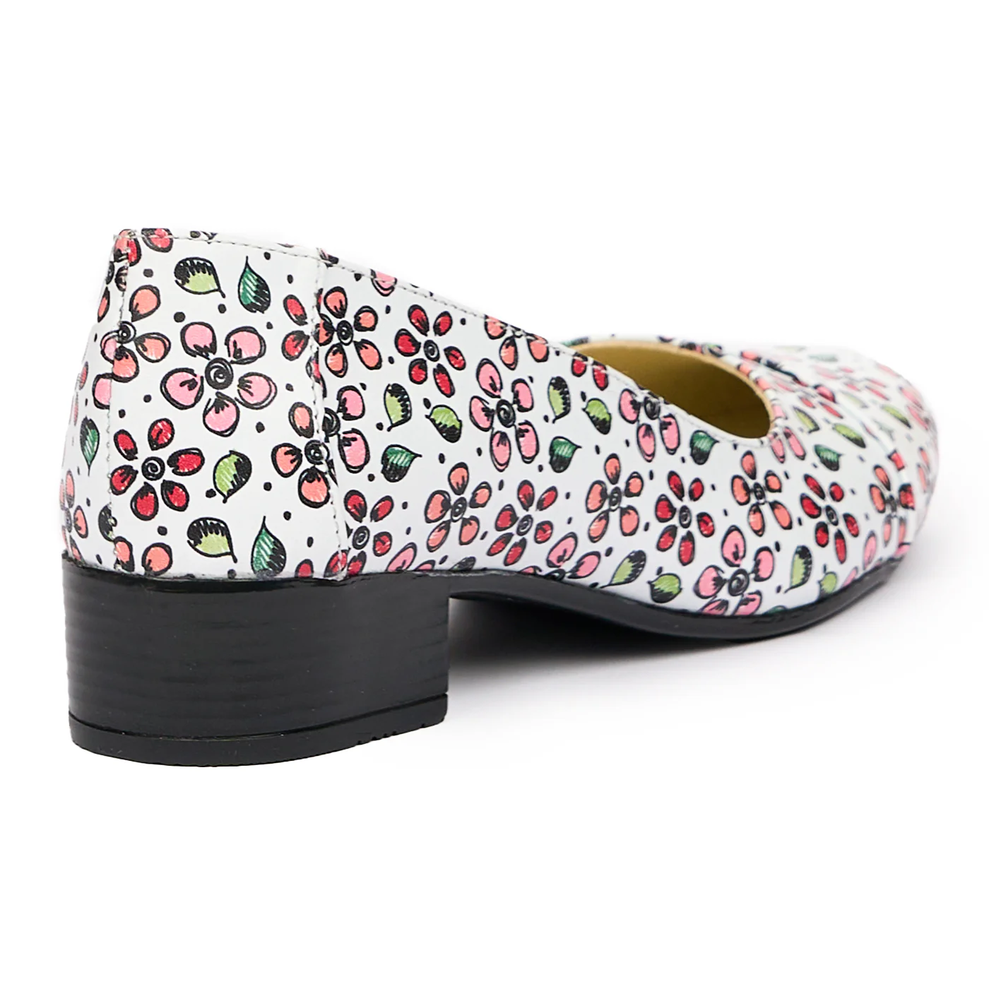 Pantofi dama cu toc mic din piele naturala 9446 - Image 2