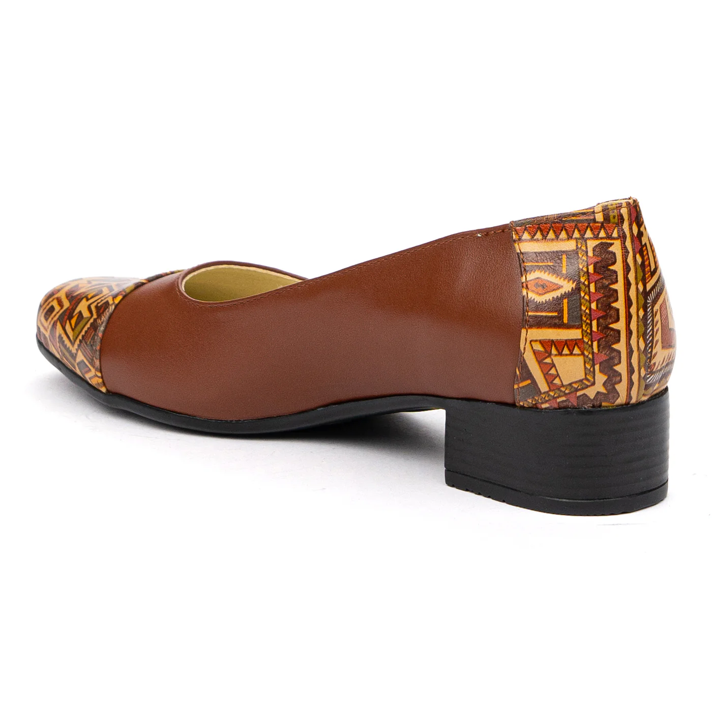 Pantofi dama cu toc mic din piele naturala 9654 - Image 3