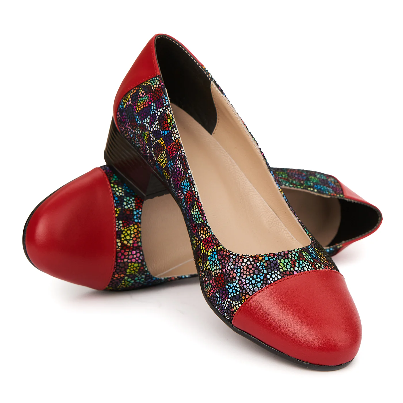Pantofi dama cu toc mic piele naturala cu model 1787 - Image 4