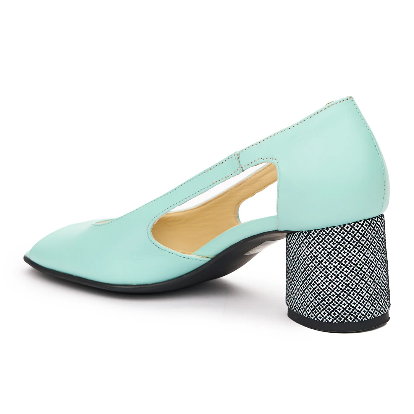 Pantofi dama din piele albastra 9364 - Image 3