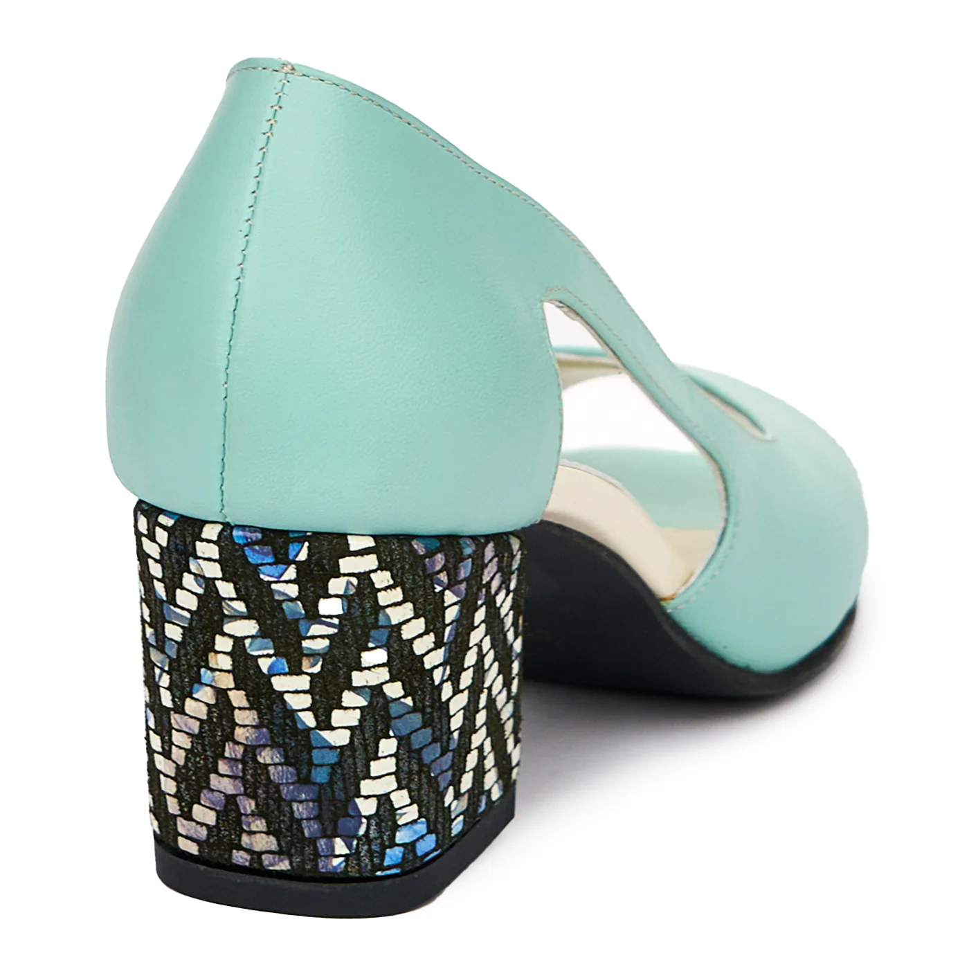 Pantofi dama din piele albastra 10088 - Image 2