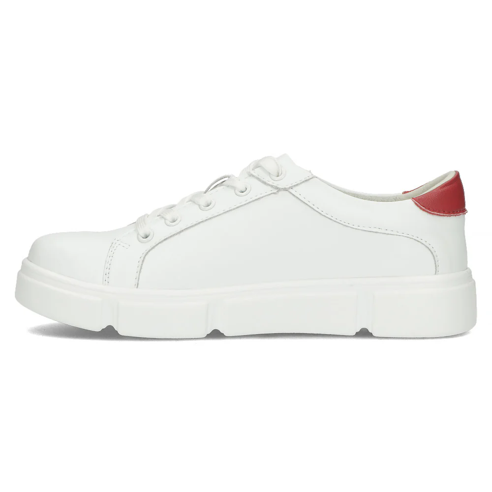 Pantofi dama din piele naturala alba 13015 - Image 3