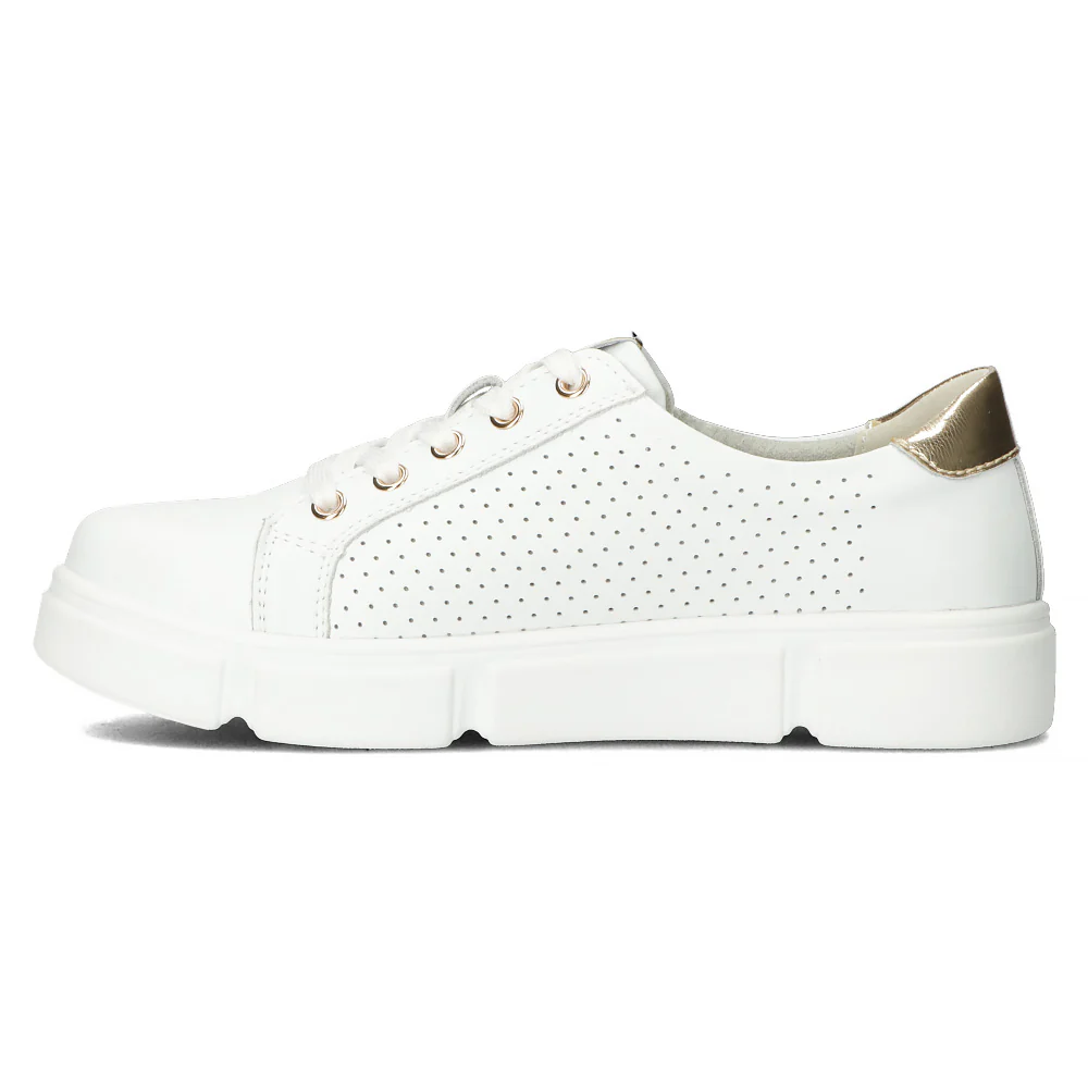 Pantofi dama din piele naturala alba 13016 - Image 3